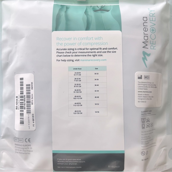 Marena Recovery Post Surgery Compression Bra Size XLarge 4244 Black *Price Firm* - Picture 2 of 4